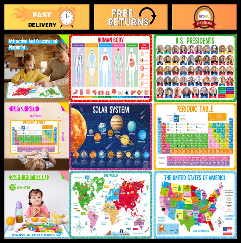 Pack educational placemats - 6,