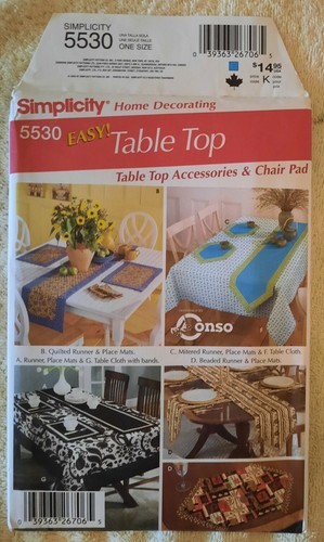 Simplicity 5530 easy table top - simplicity,